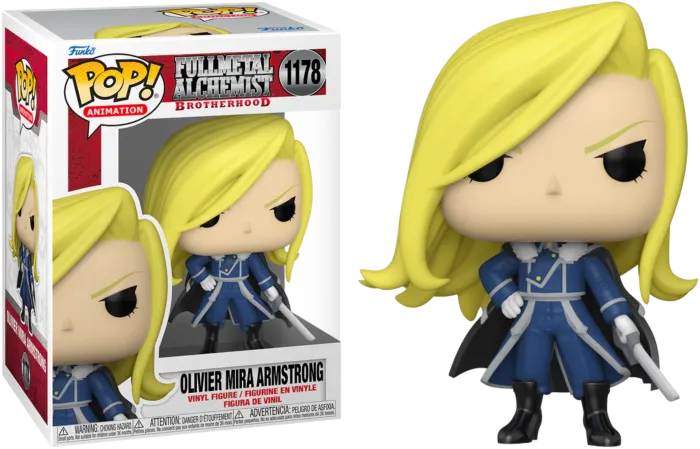 Fullmetal Alchemist Brotherhood POP! Animation Vinyl Figure Olivier Armstrong with Sword 9 cm